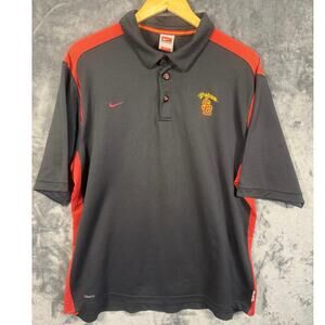 VTG 90s NIke USC Trojans Team Polo Men’s XL Black/Cardinal
